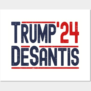 Vintage Donald Trump Ron DeSantis 2024 Posters and Art